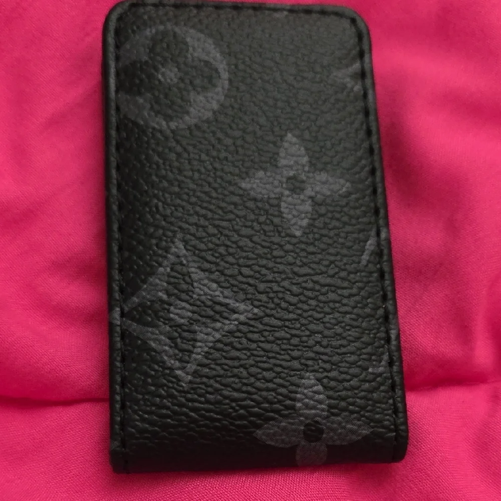 Black Monogram Money Clip
